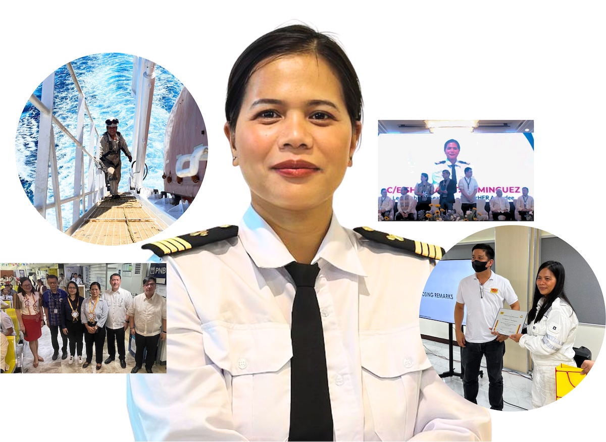 PHILCAMSAT Instructor C/E Sherrain Dominguez Pisannaia honored with MARINA SeafarHER Award