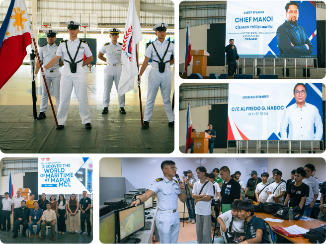 Mapúa-PTC CMET speakers and student participants at the maritime bootcamp in Mapúa MCL Laguna.