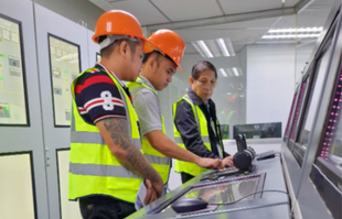 Engine Ratings participating in PHILCAMSAT Engine Room Simulator promotional assessment.
